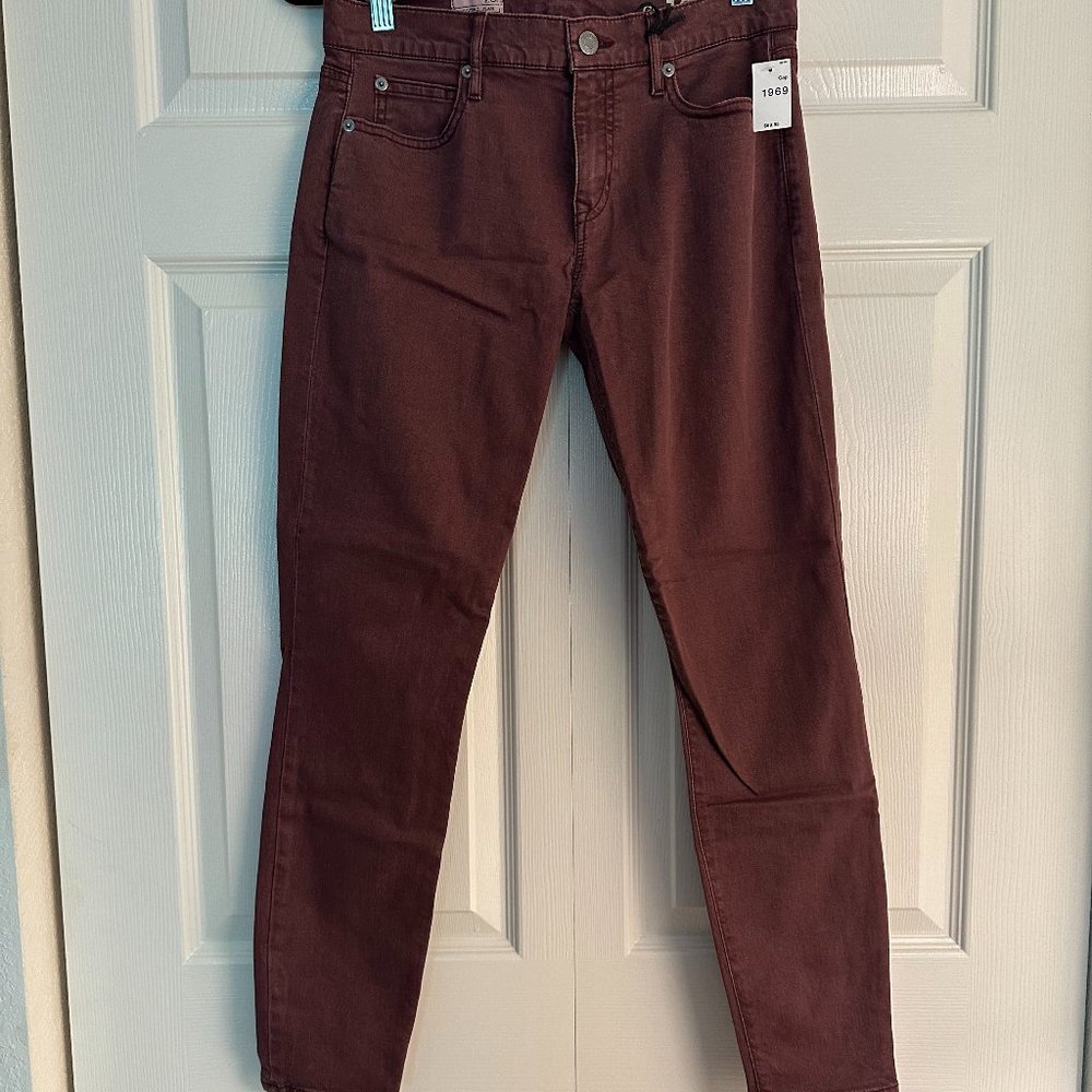 1969 legging skimmer jeans Burgundy 28r